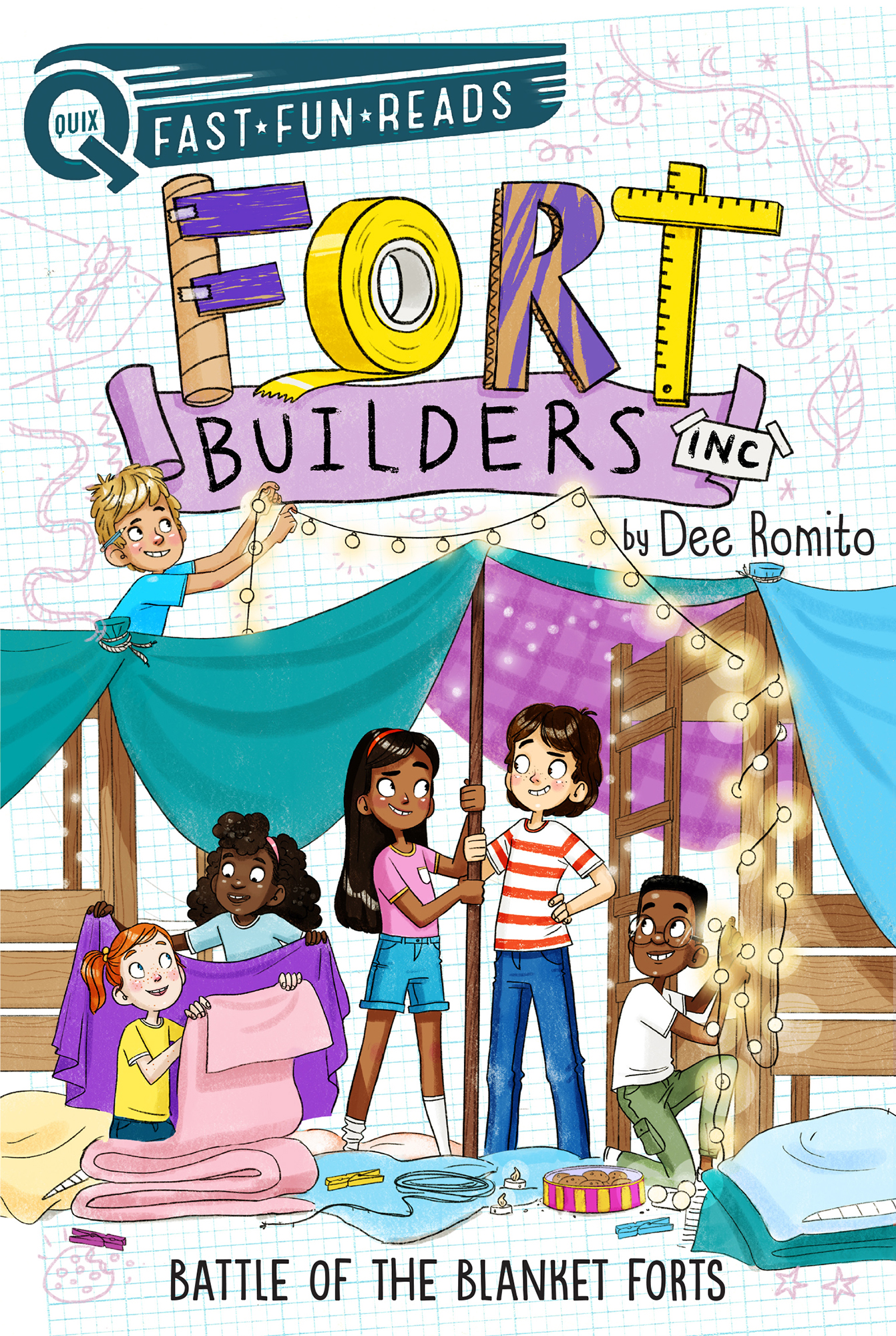 Logo Quix Fast Fun Reads Fort Builders Inc by Dee Romito Battle of the Blanket - photo 1