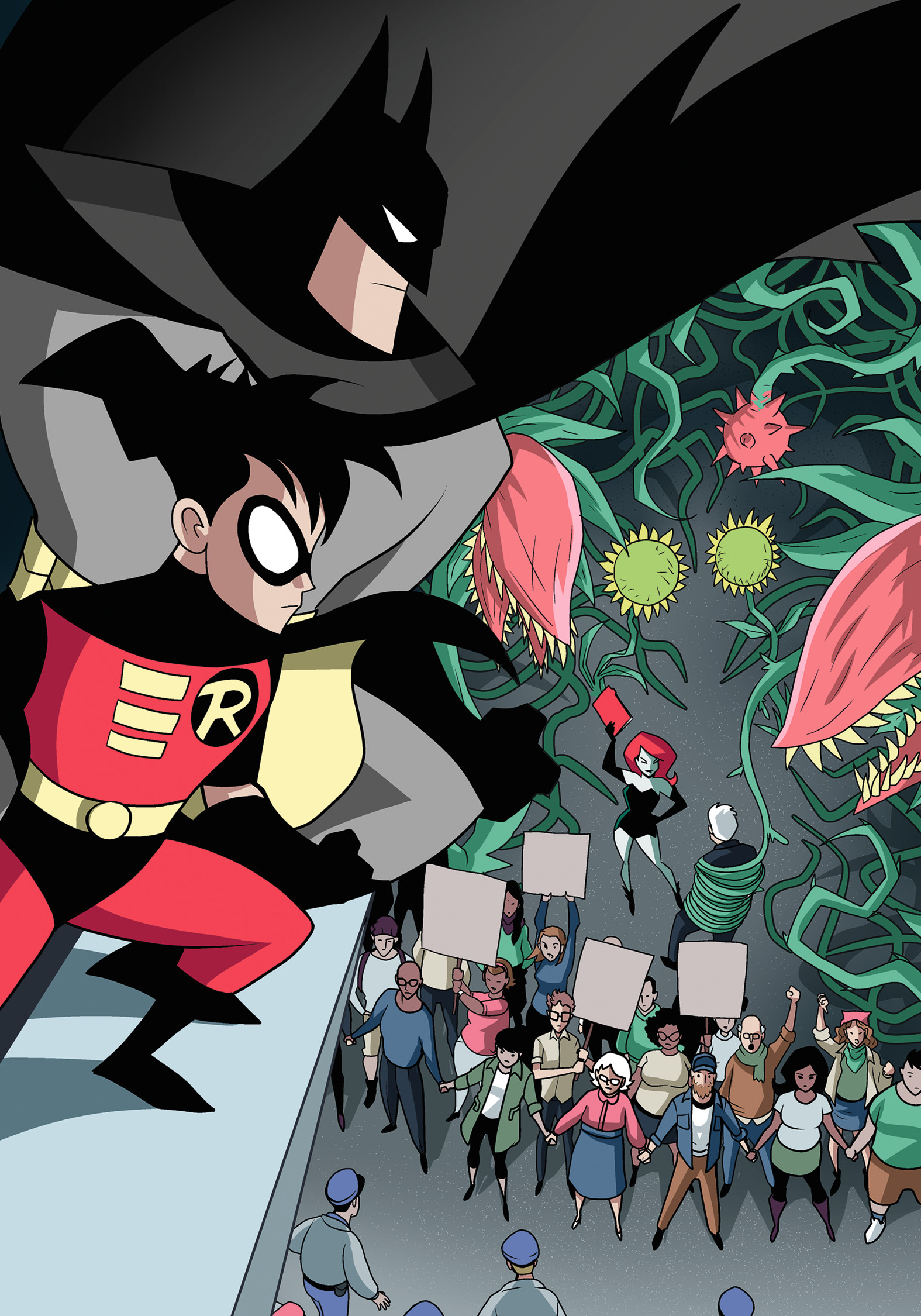 As Batman and Robin swung down toward the center of the maze Poison Ivy - photo 6