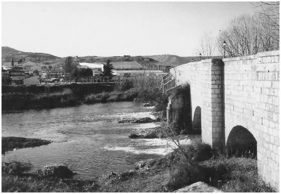 The bridge at Villamuriel showing the high ground to the west Quatre Bras - photo 10