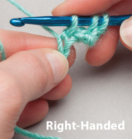 Yo draw through all 3 lps on hook Linked Half Double Crochet Lhdc - photo 7