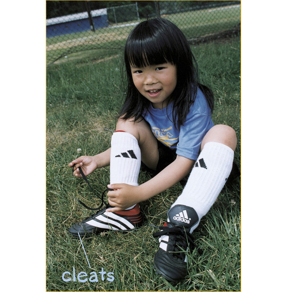 We also wear special shoes called cleats Cleats have bumps on the bottom - photo 12