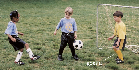 The only players who can use their hands in soccer are the goalies Each team - photo 24