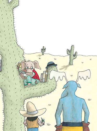 They found a pig in Yuma Above the desert sands Sitting on a cactus With nine - photo 10