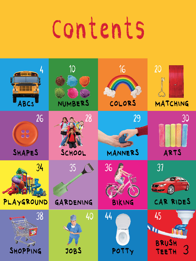 The Preschoolers Handbook ABCs Numbers Colors Shapes Matching School Manners Potty and Jobs with 300 Words that every Kid should Know - photo 3