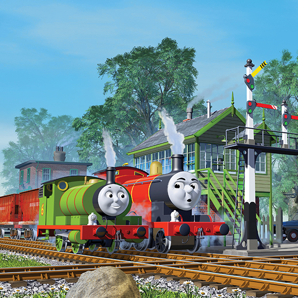 The next day Percy saw James Hello scaredy-engine James puffed Seen any - photo 10