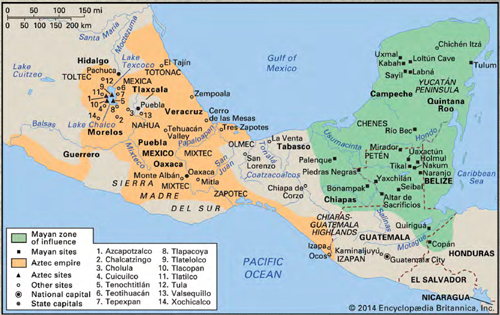 This map shows the locations of ancient and modern cities in Mesoamerica In - photo 4