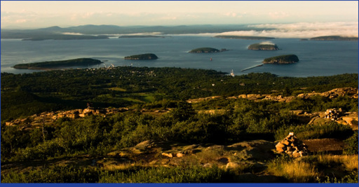 Frenchman Bay the Porcupine Islands and Bar Harbor as seen from Cadillac - photo 1