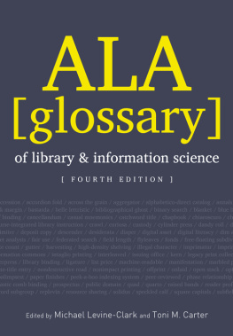 Michael Levine-Clark - ALA Glossary of Library and Information Science