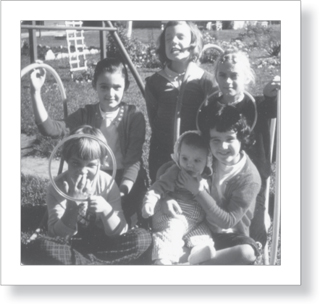 Its 1958 and were in the backyard next to the swing set with our neighborhood - photo 2