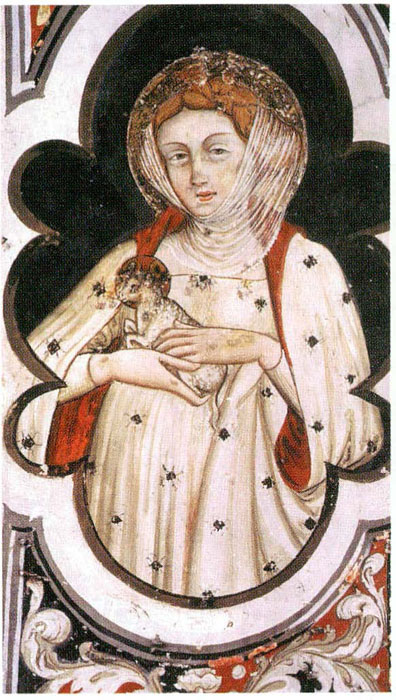 A 15th-century representation of St Agnes with the Lamb of Christ the symbol - photo 4