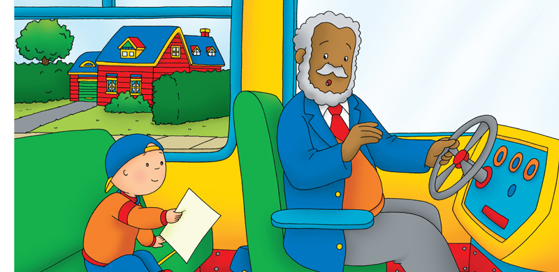 Caillou sat right behind Mr Washington He gave him the drawing he had made - photo 10