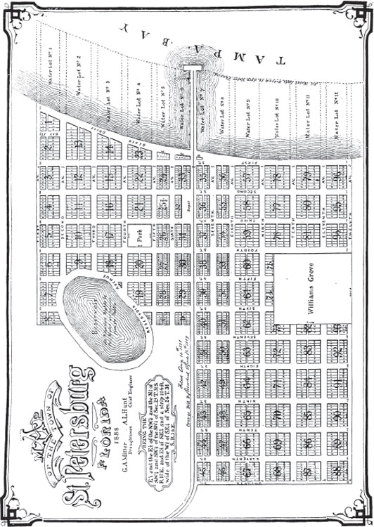 Original town plat for St Petersburg dated 1888 and filed by Peter Demens - photo 3