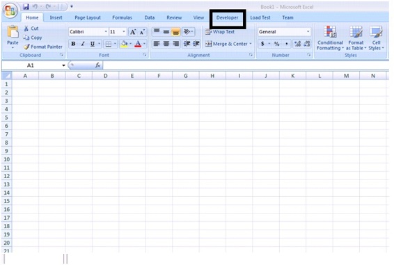 Fig 12 After adding the Developer tab to Excel Navigate to the developer tab - photo 2