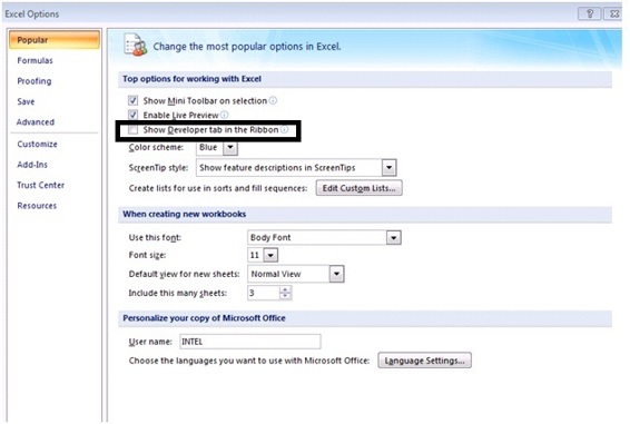 Fig 11 Adding the Developer tab to Excel Fig 12 After adding the Developer - photo 1