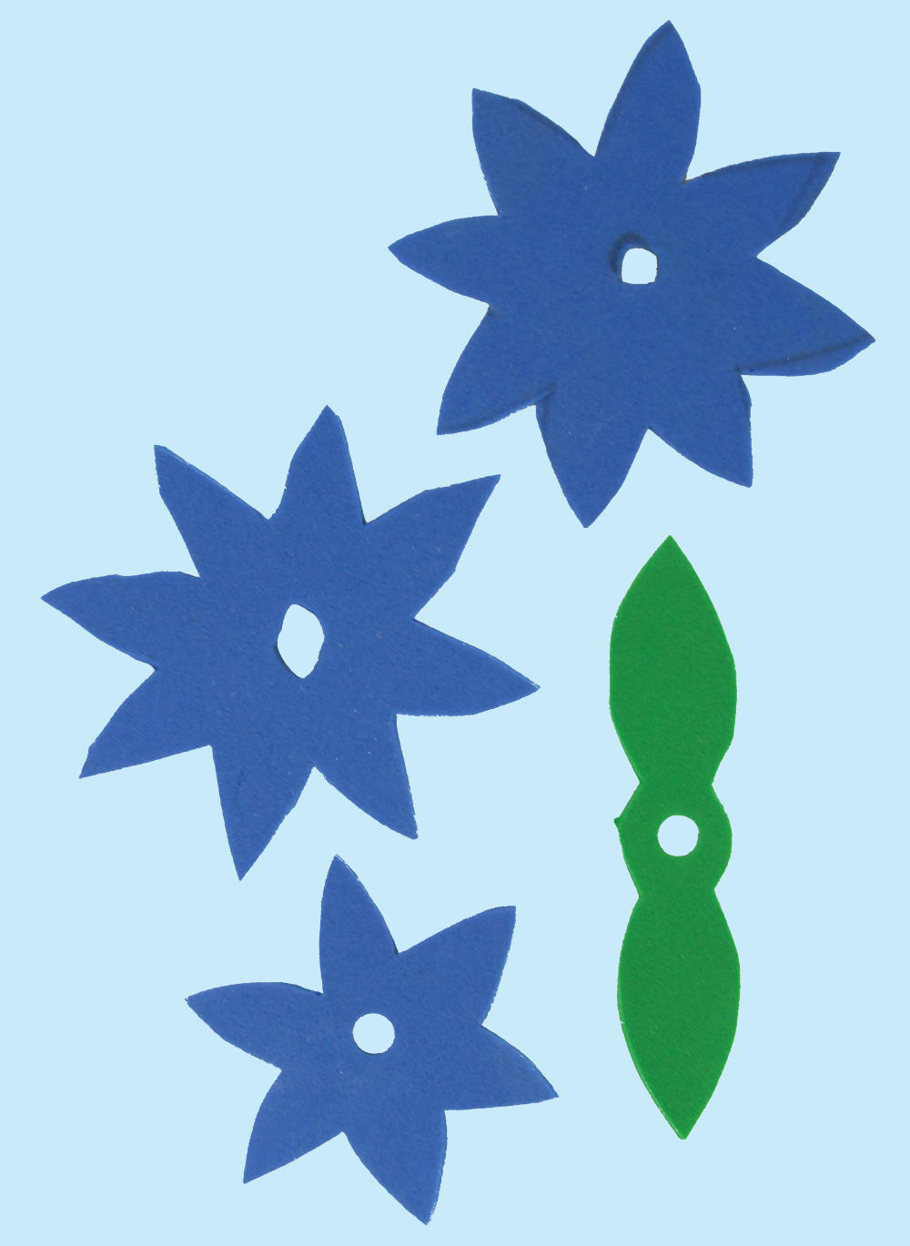 4 Draw flower petals and leaves on craft foam with a pencil or marker Cut - photo 5