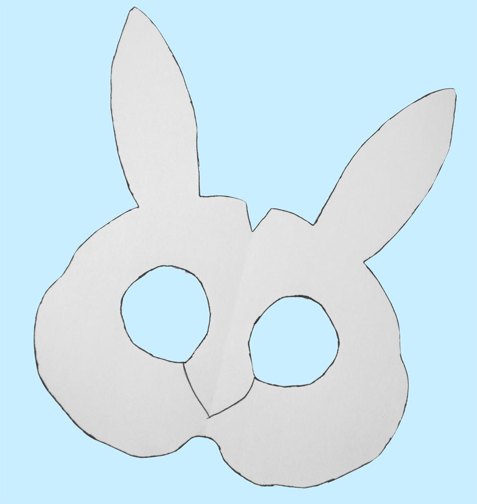 1 Print and cut out the bunny mask pattern from Use a pencil or marker to - photo 11