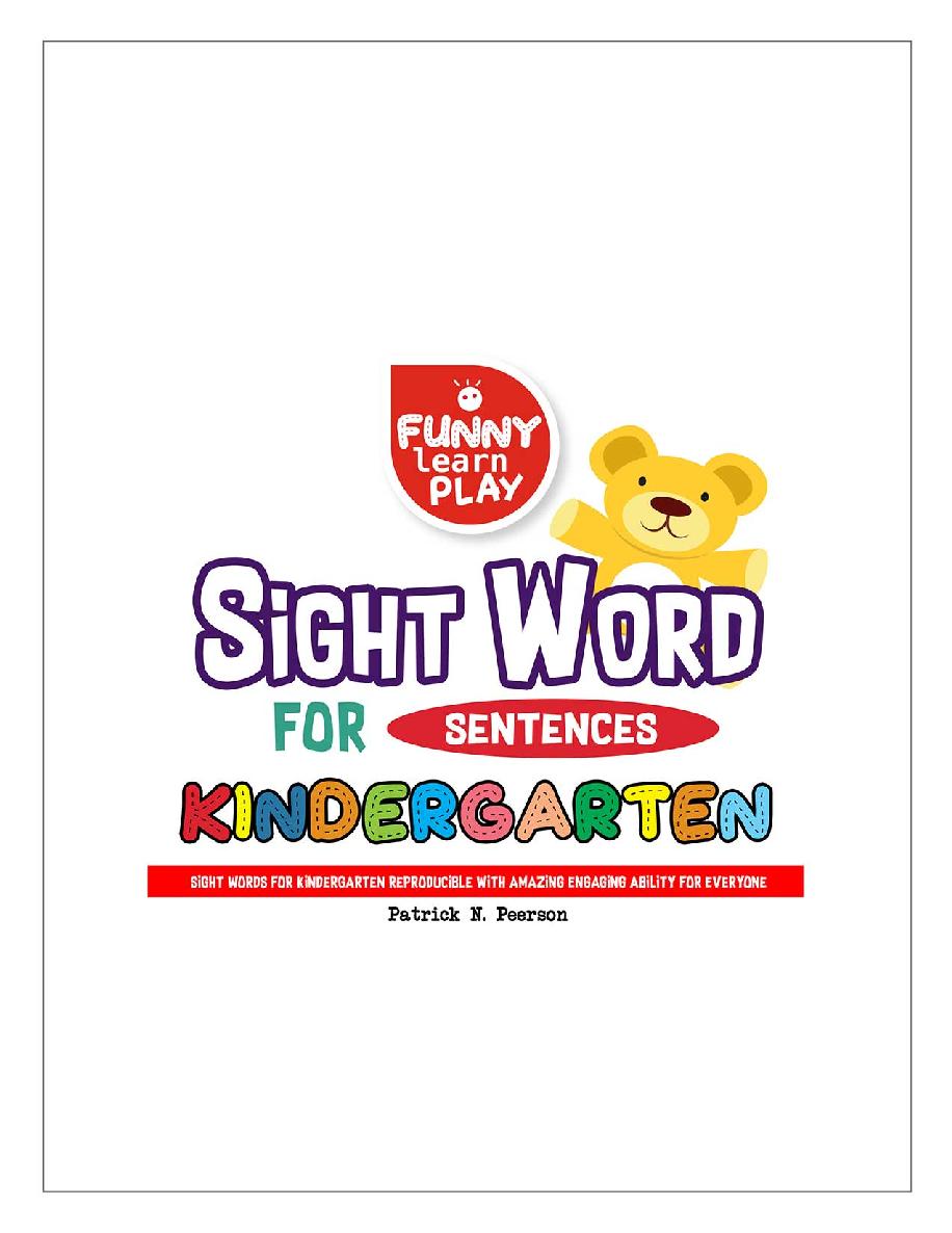 Patrick N Peerson Sight Words for Kindergarten Reproducible with Amazing - photo 62