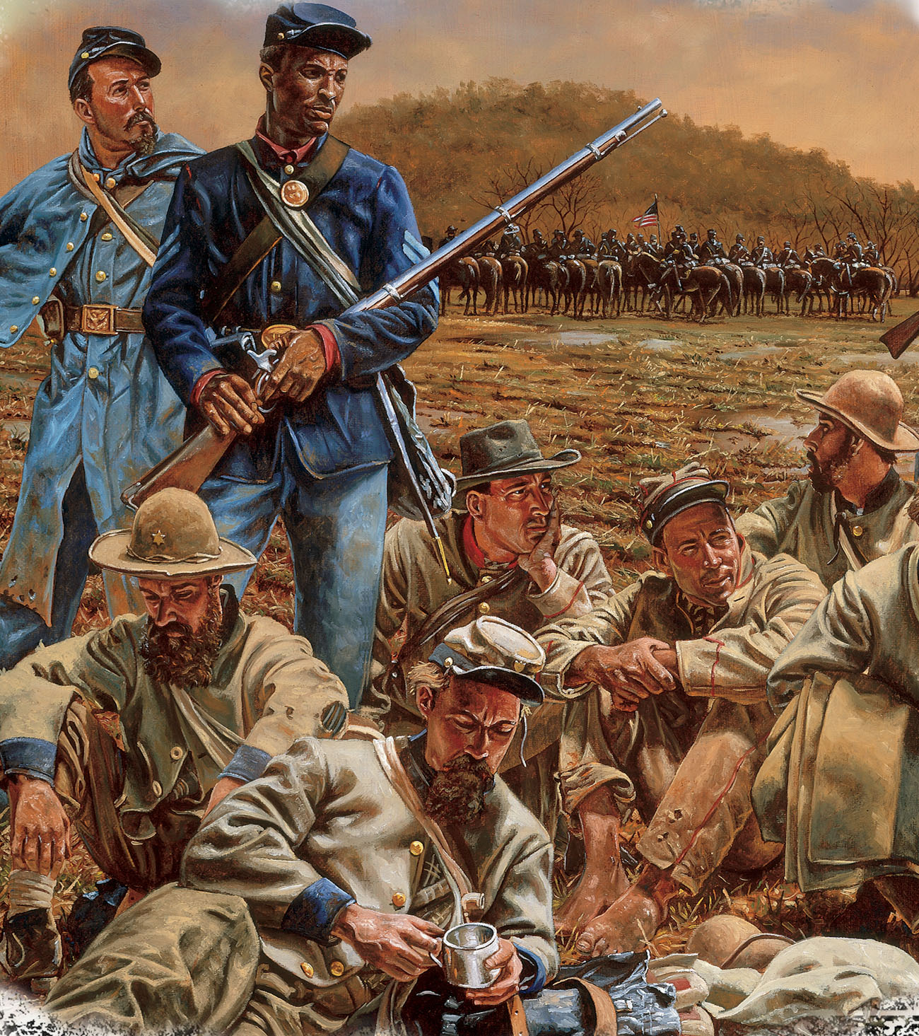 Union soldiers wore blue uniforms while the uniforms of Confederate troops were - photo 10