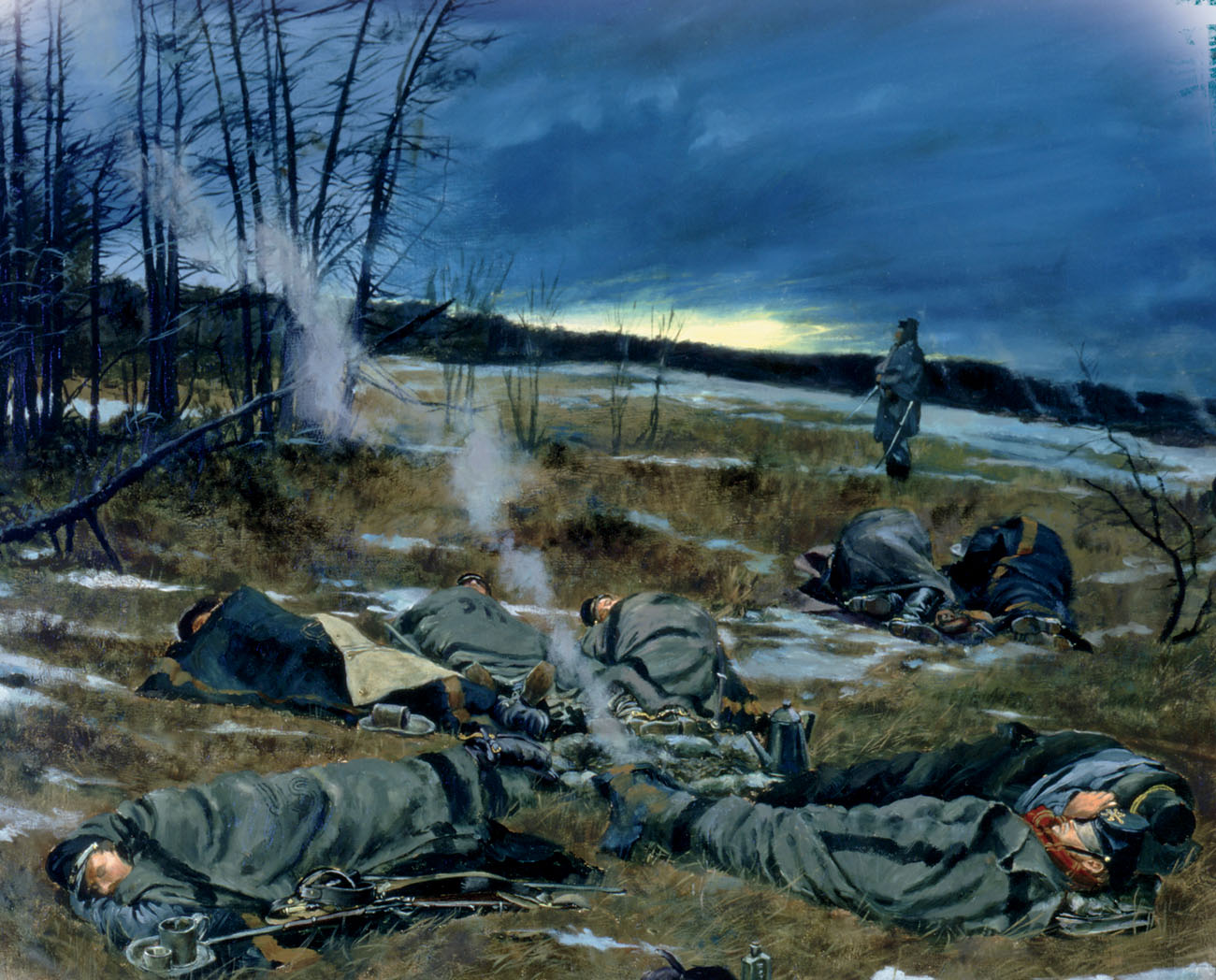 Civil War soldiers spent many cold nights sleeping outdoors on the ground - photo 11