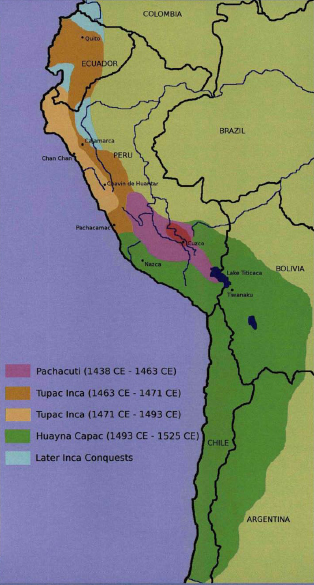 This map illustrates the expansion of the Incan Empire over the course of - photo 3