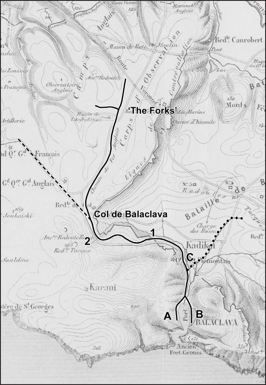 The Grand Crimean Central Railway showing the main line and French dashed - photo 3