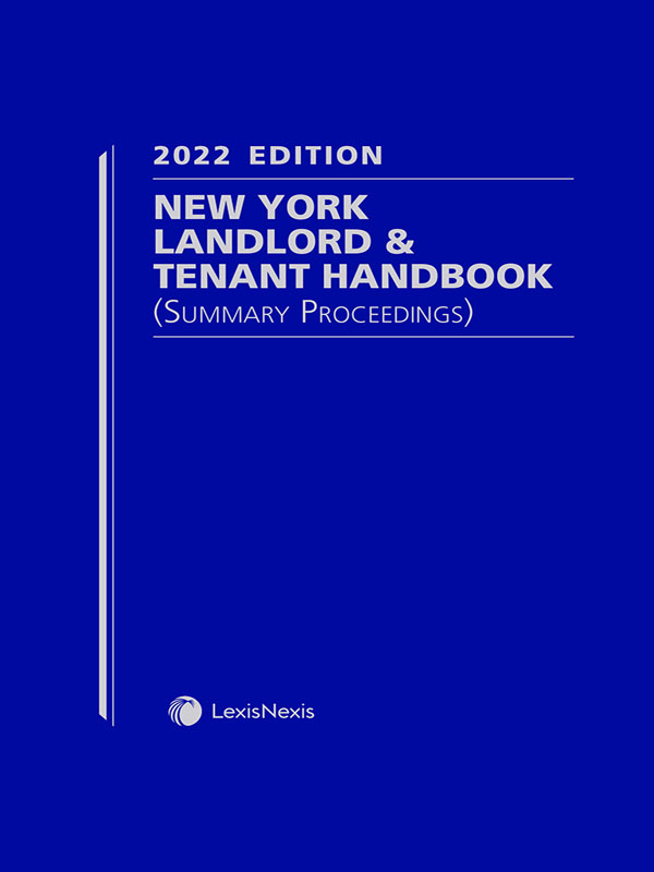 NEW YORK LANDLORD TENANT HANDBOOK Summary Proceedings 2022 - photo 1