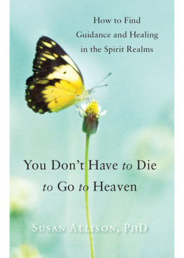 Susan Allison You Dont Have to Die to Go to Heaven: How to Find Guidance and Healing in the Spirit Realms