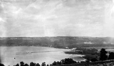 An 1897 view from the Trumansburg Road showing swamps the jetty at the inlet - photo 3