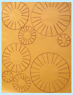 1 Draw different-sized circles on yellow or orange construction paper See for - photo 5