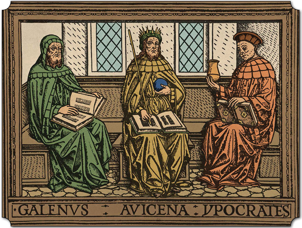 Galen left Avicenna centre and Hippocrates are three of the great figures - photo 5