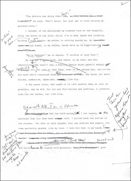 A manuscript page of one of the authors articles as edited by Wayson Choy - photo 2