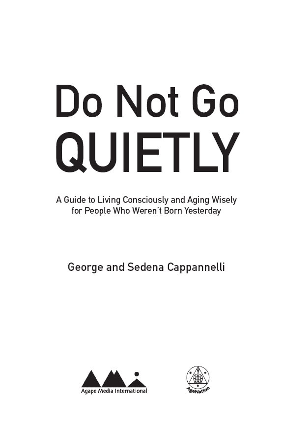 Do Not Go Quietly A Guide to Living Consciously and Aging Wisely for People Who Werent Born Yesterday - image 1