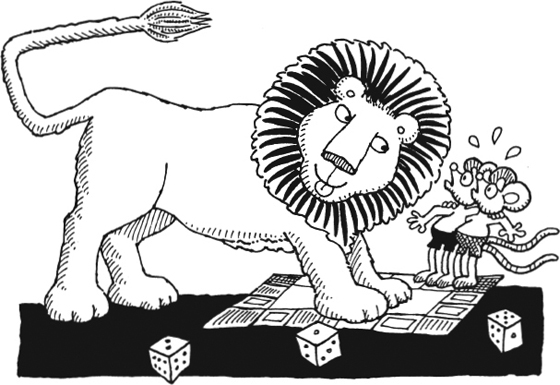 A lion whose manners werent nice Played Monopoly with two white mice After - photo 18