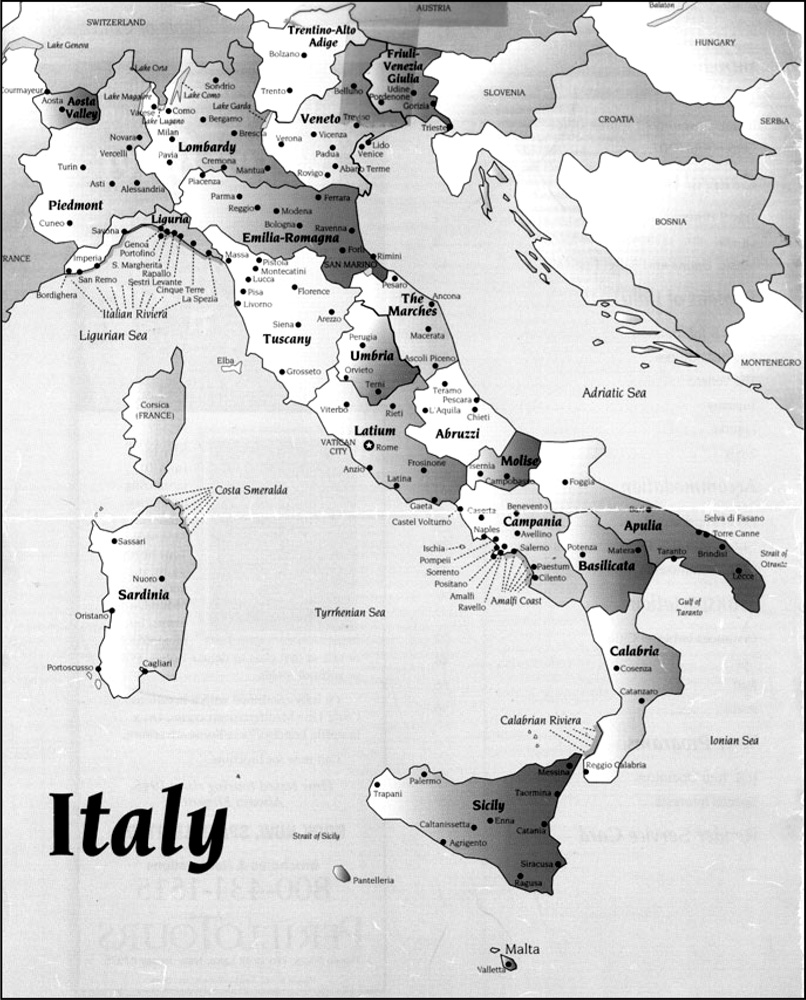 Map of Italy outlining its major provinces ACKNOWLEDGMENTS This book would - photo 4