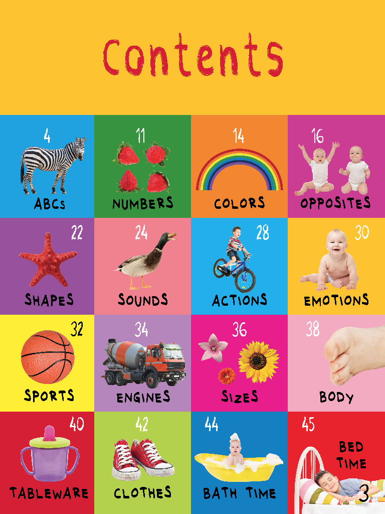 The Toddlers Handbook Numbers Colors Shapes Sizes ABC Animals Opposites and Sounds with over 100 Words that every Kid should Know - photo 3