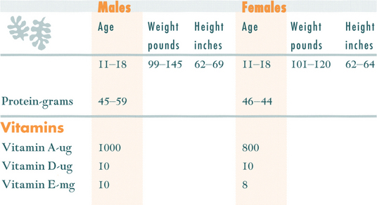 Recommended Dietary Allowances - photo 7