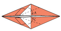 Fold the indicated edges to meet at the center line covering corners A and C - photo 23