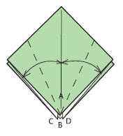 Valley-fold the left and right bottom edges to the center crease Unfold - photo 6