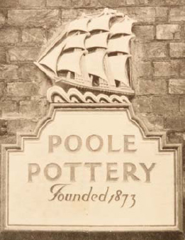 A Poole Pottery wall plaque formerly attached to the factory c 1925 Jesse - photo 10