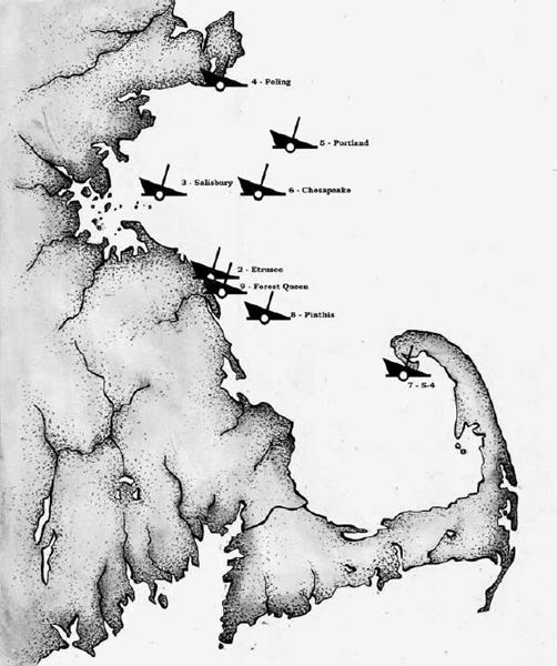 Location of the eight wrecks covered in the book with corresponding chapters - photo 2