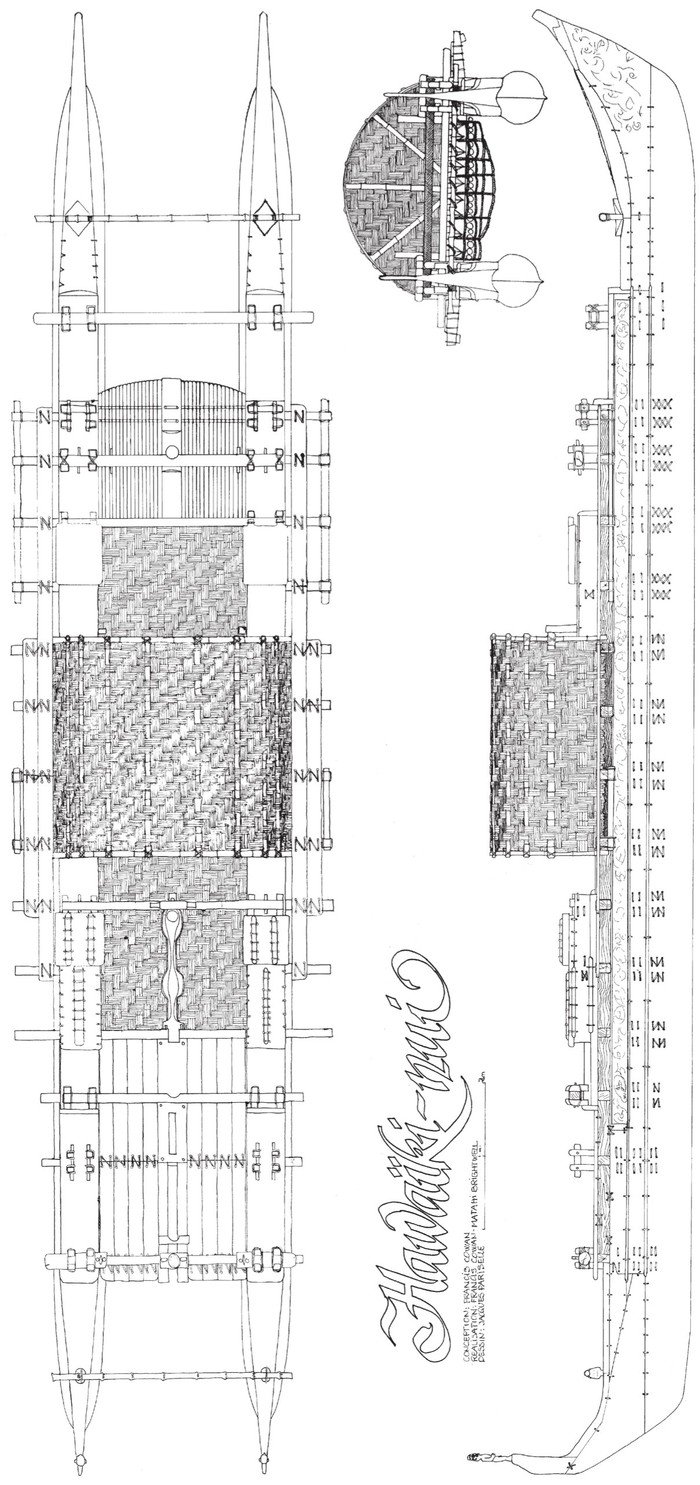 Scale drawing of the traditional voyaging canoe Hawaiki-nui In loving memory - photo 2