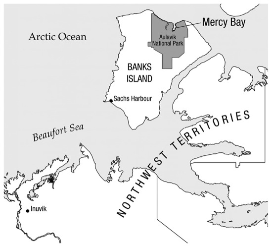 A map of the area including Aulavik National Park and the town of Inuvik The - photo 9