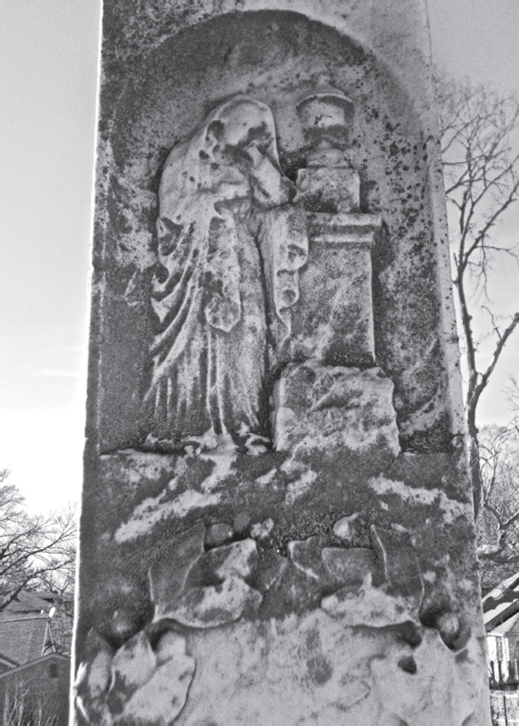 Grave markers often included depictions of mourning women leaning against the - photo 1