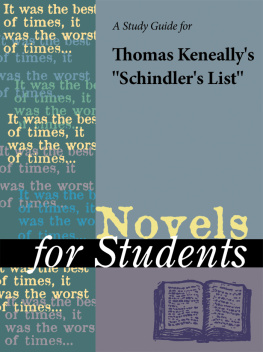 Gale A Study Guide for Thomas Keneallys Schindlers List