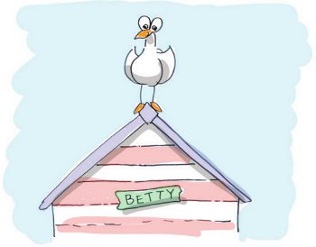 Watching from the roof of Beach Hut Betty was Shelby Seagull He had an idea - photo 5