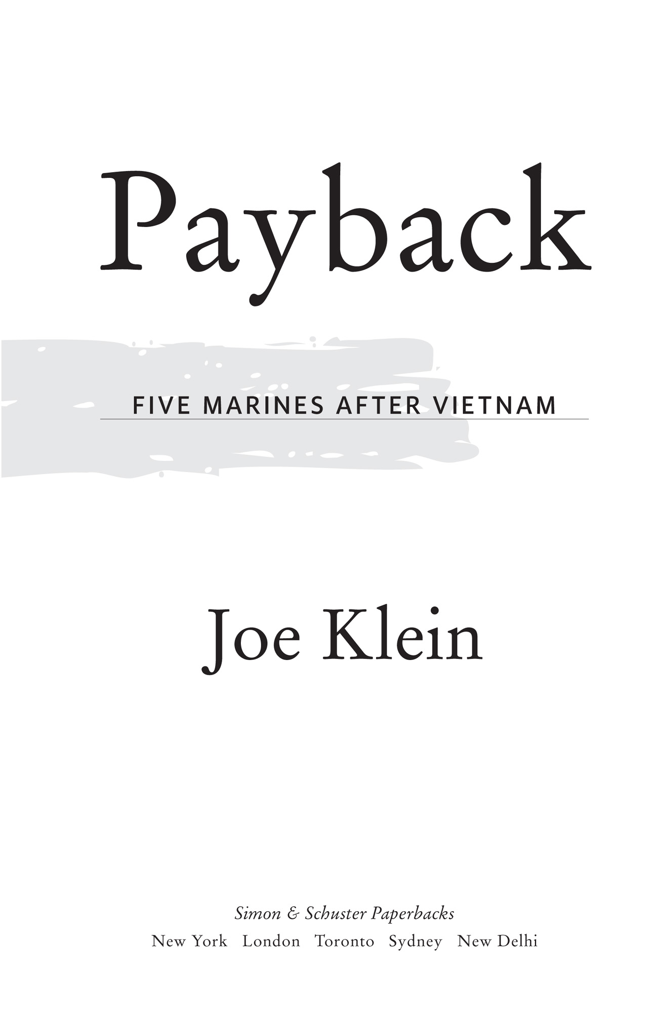 Payback Five Marines After Vietnam - image 1