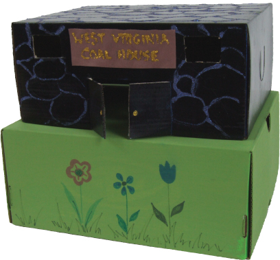 4 Place the house on top of the green lid black construction paper pencil - photo 11