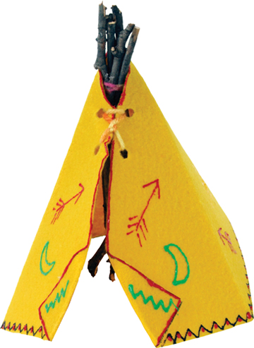 5 Bend the felt into a tepee shape Cut two 14-inch-wide holes 1 inch apart - photo 11