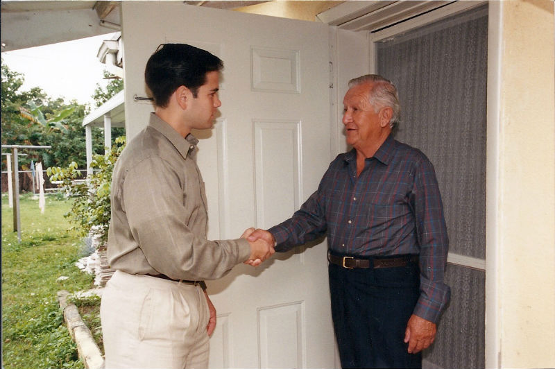 Senator Marco Rubio goes door to door as a candidate in West Miami Fla - photo 2