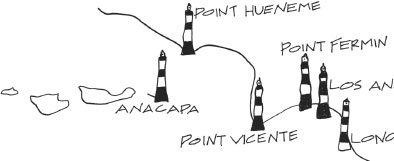 Authors sketch Lighthouses of Greater Los Angeles illustrates the story of - photo 3